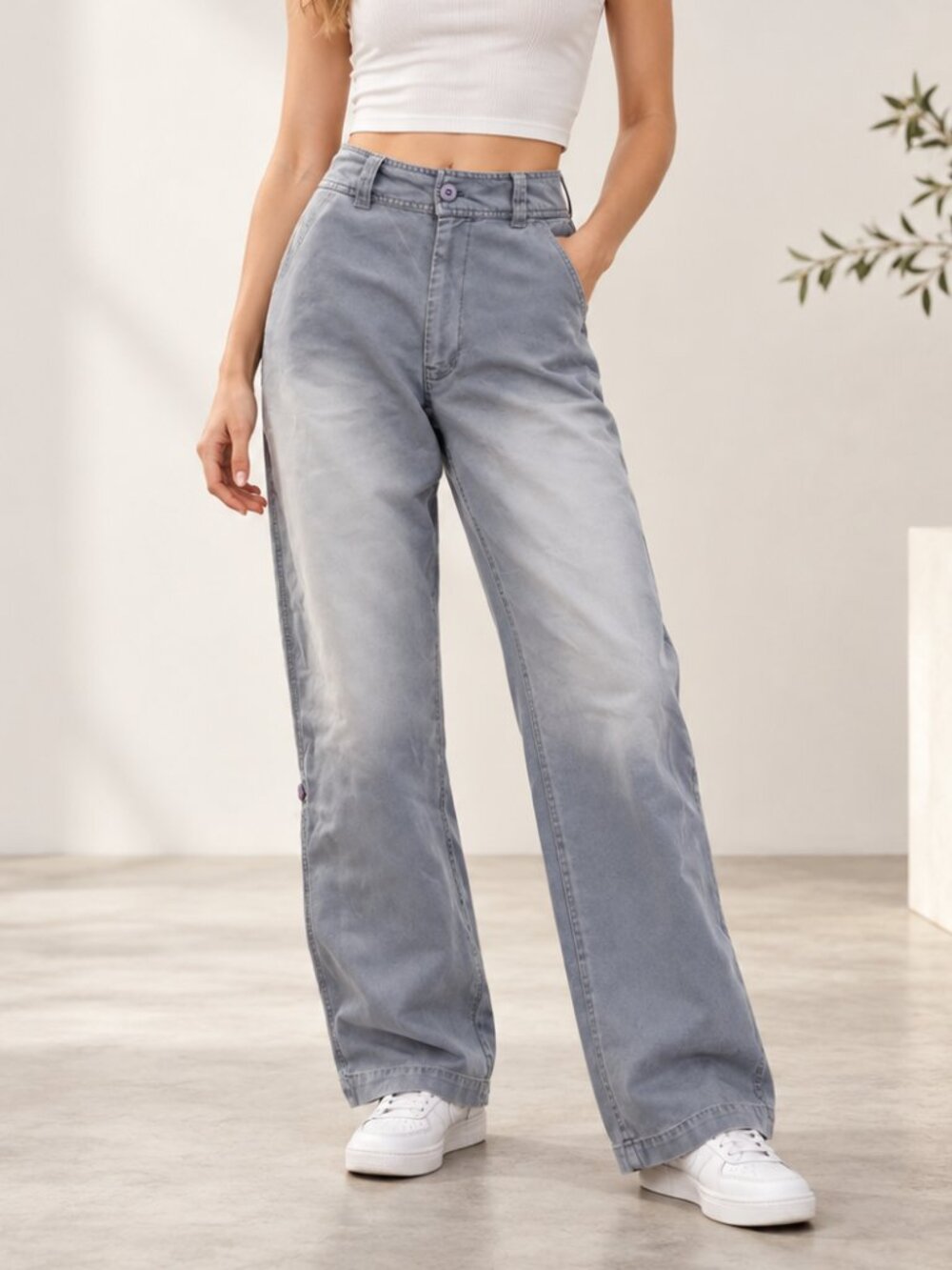 Free People Cleo Washed Chino Pants Mid Rise Pocket Pull On Cotton XS-0 282142